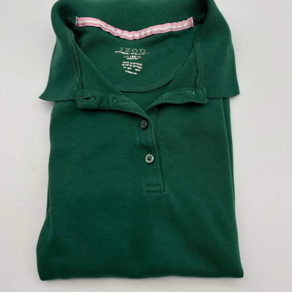 Girls L Regular 14 size Green IZOD uniform Polo Shirt